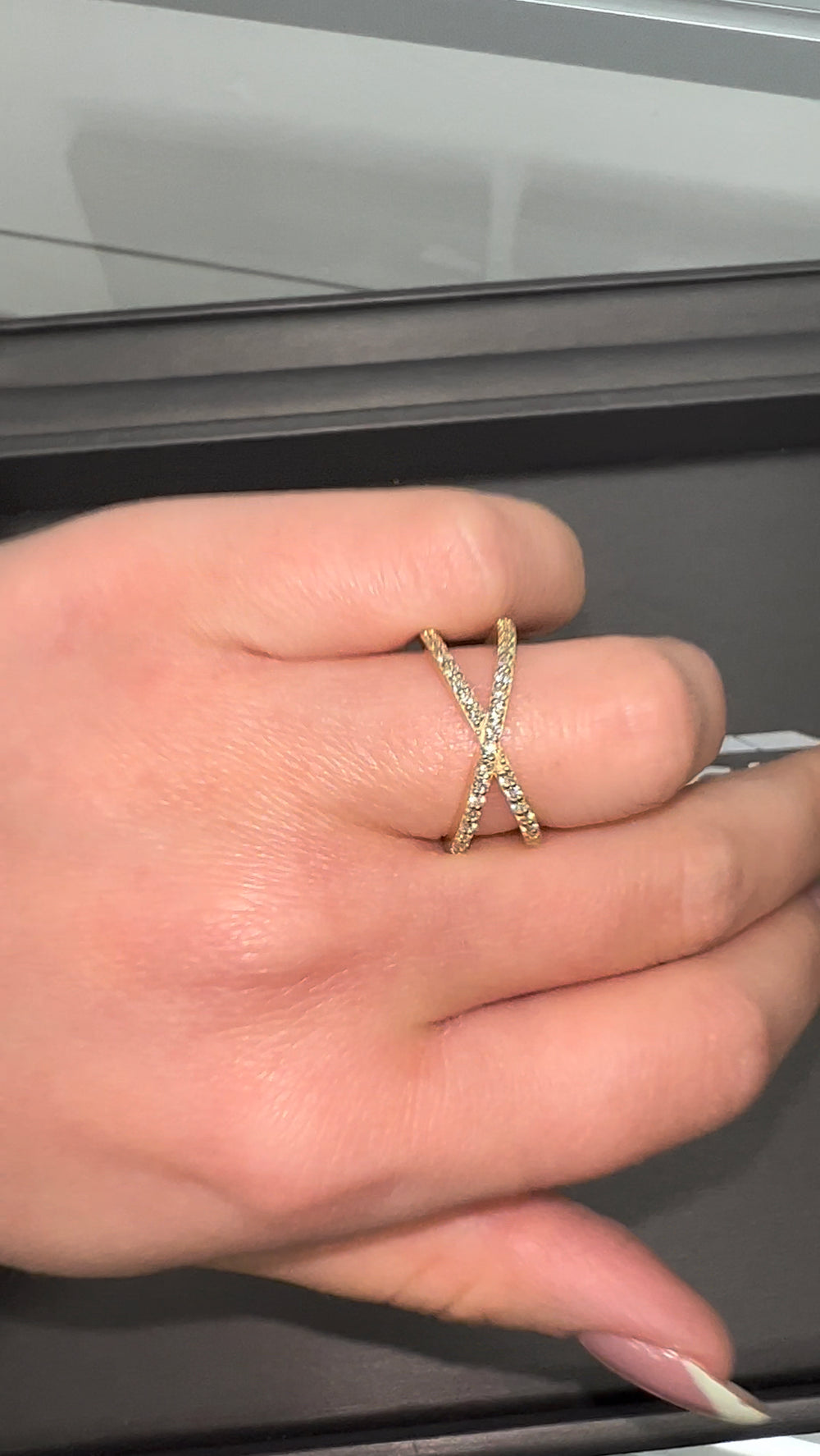 0.55-carat-round-cut-diamond-crossover-double-ring-14k-yellow-gold