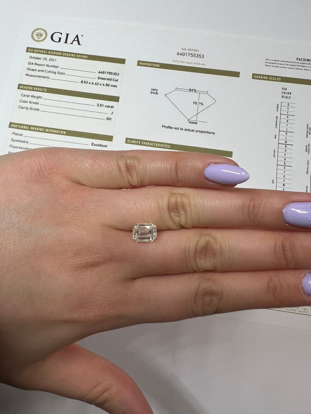 GIA Certified Loose Diamond 2.51Ct Emerald Cut - Gem Jewelers Co