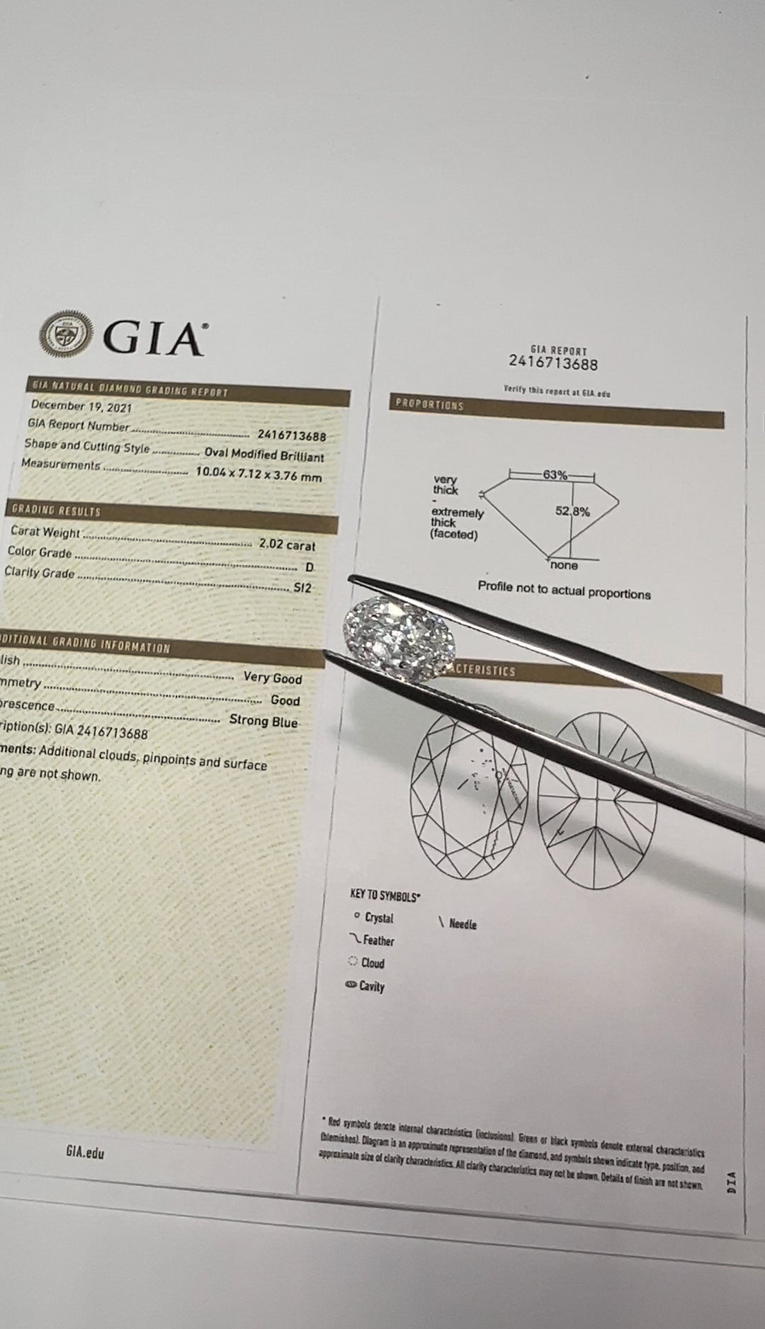 GIA Certified Loose Diamond 2.02Ct Oval Cut - Gem Jewelers Co