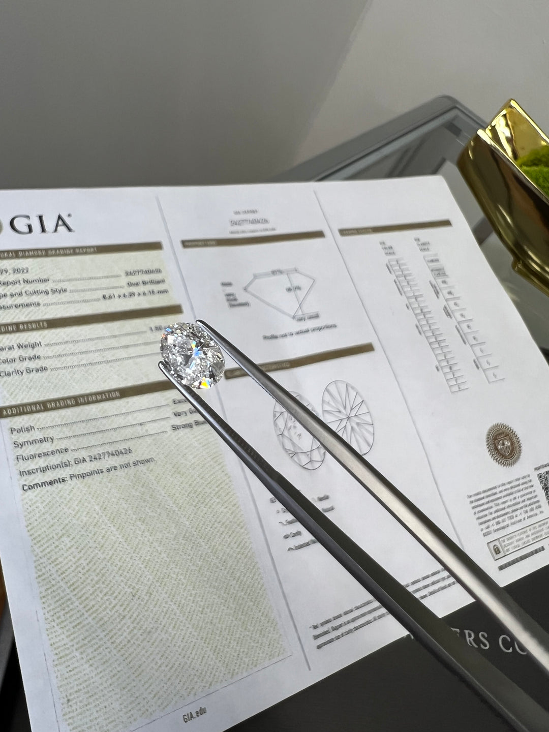 GIA Certified Loose Diamond 1.50Ct Oval Cut
