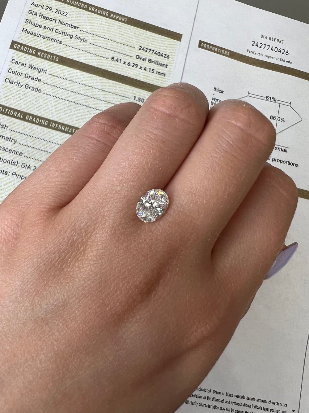GIA Certified Loose Diamond 1.50Ct Oval Cut - Gem Jewelers Co
