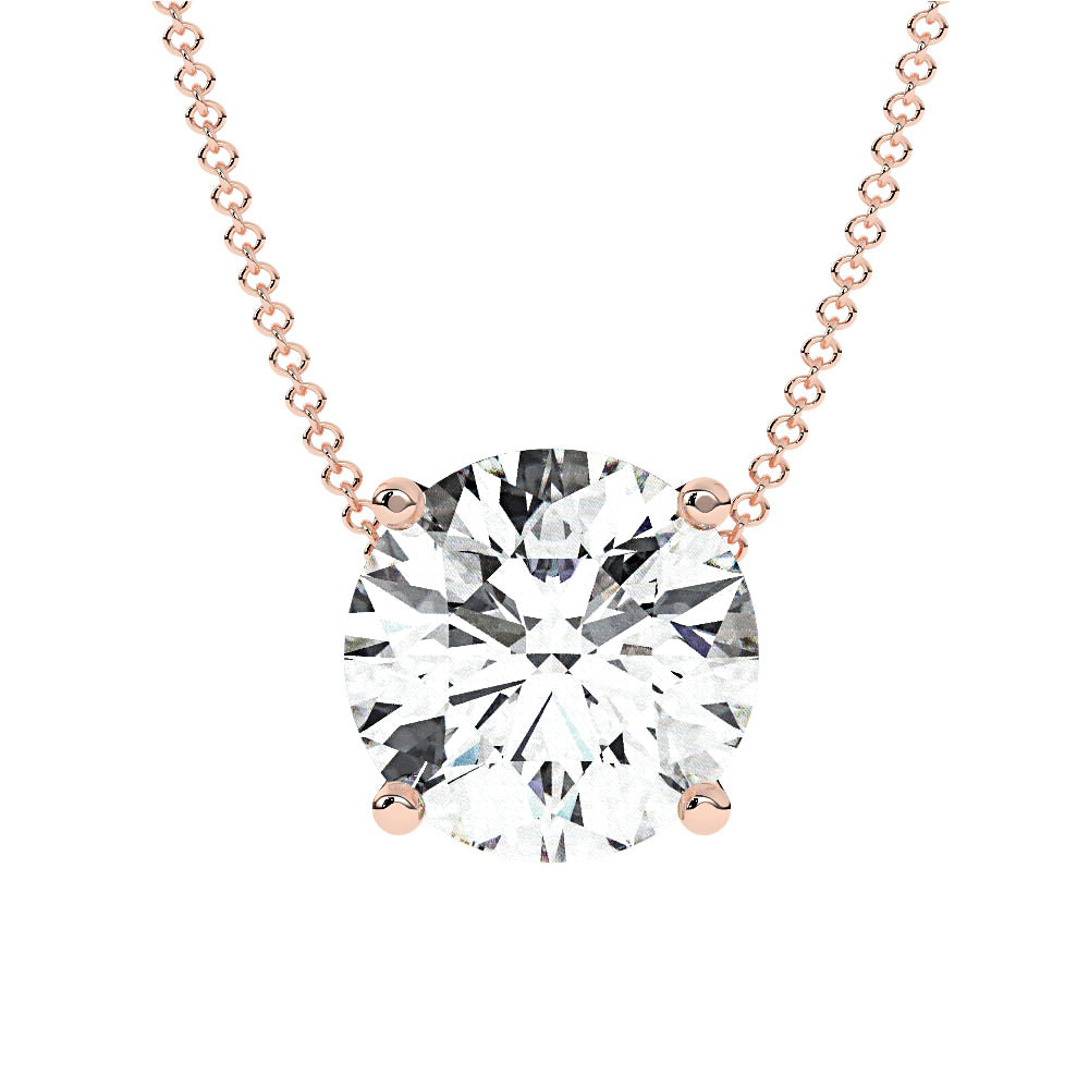 Classic-Round-Diamond-Pendant-in-rose-gold