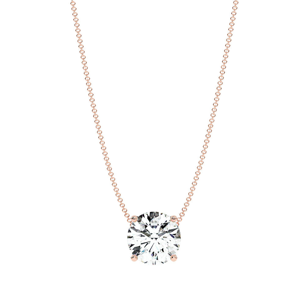 Classic-Round-Diamond-Pendant-in-rose-gold