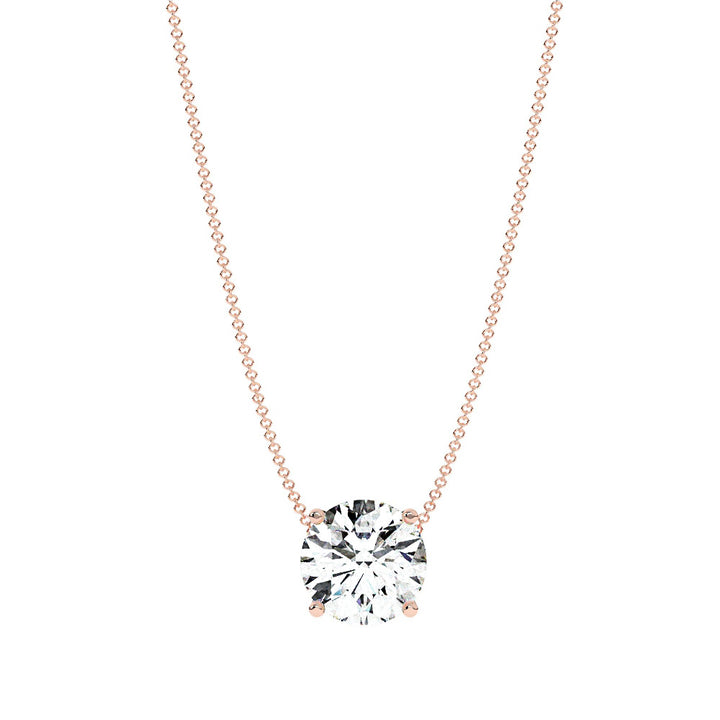 Classic-Round-Diamond-Pendant-in-rose-gold