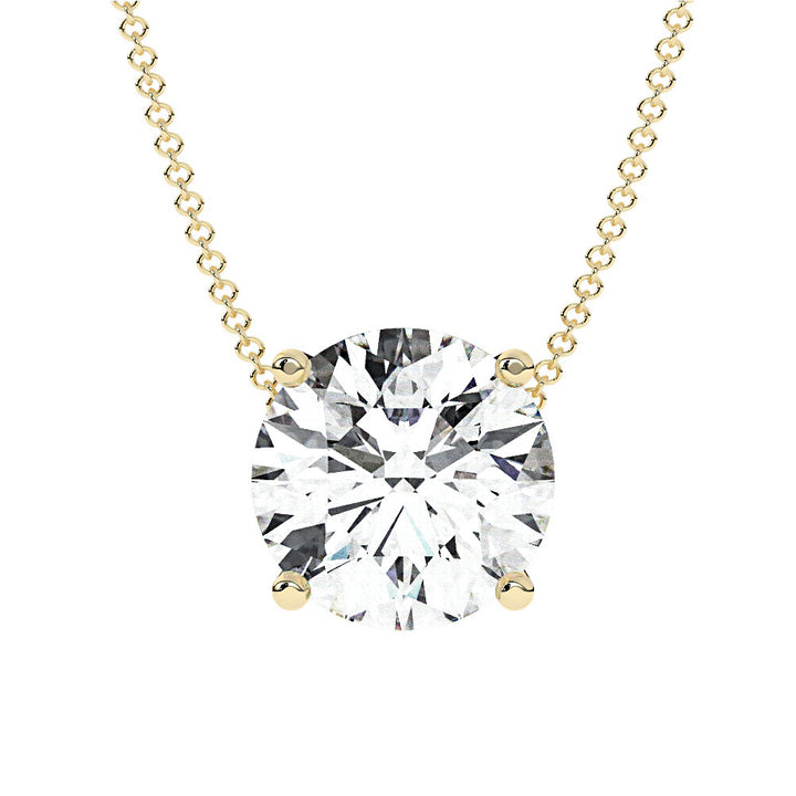 Classic-Round-Diamond-Pendant-in-yellow-gold