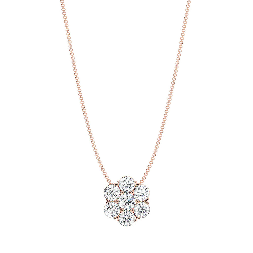 Flower-Cluster-Diamond-Pendant-in-rose-gold