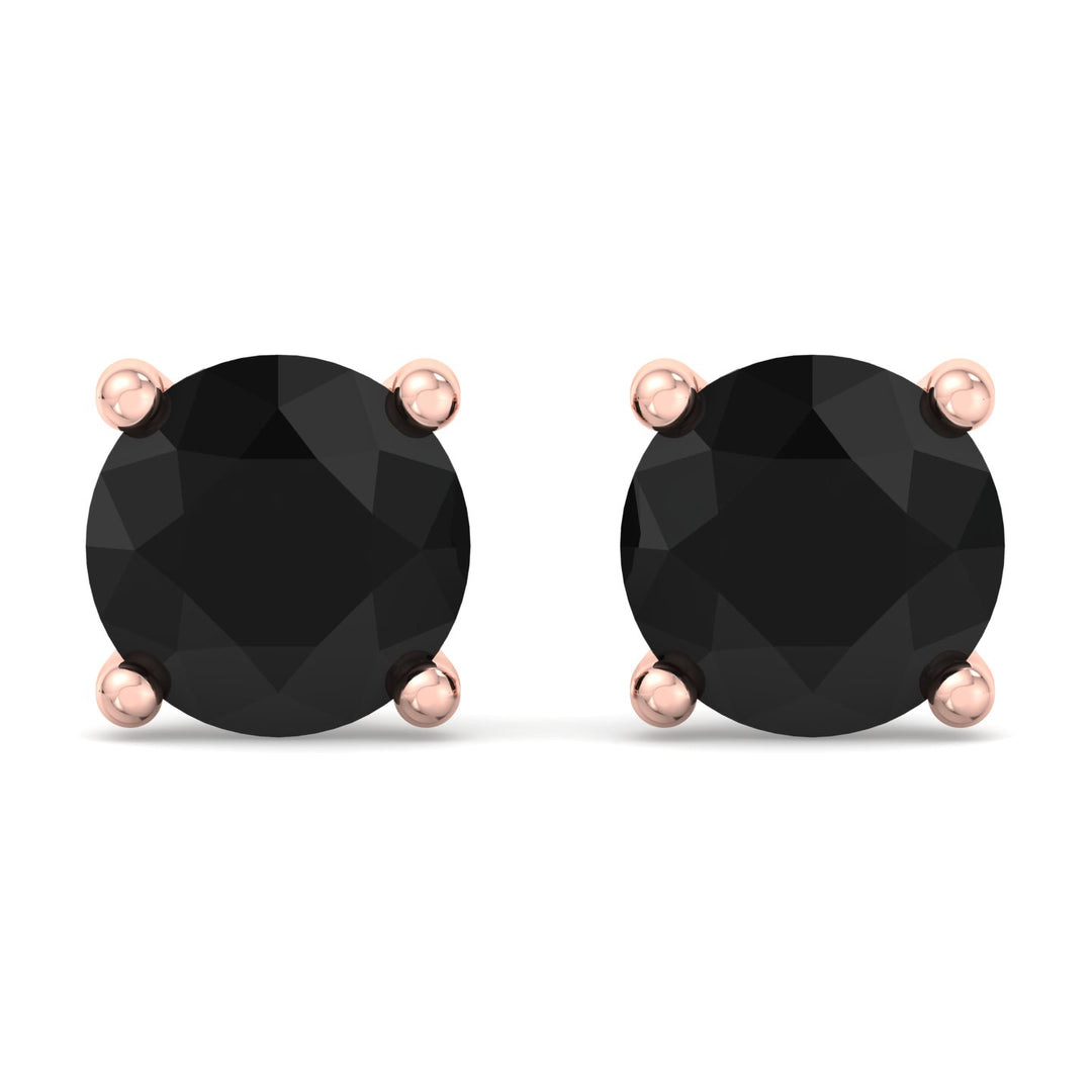 mens-round-black-diamond-studs-in-rose-gold