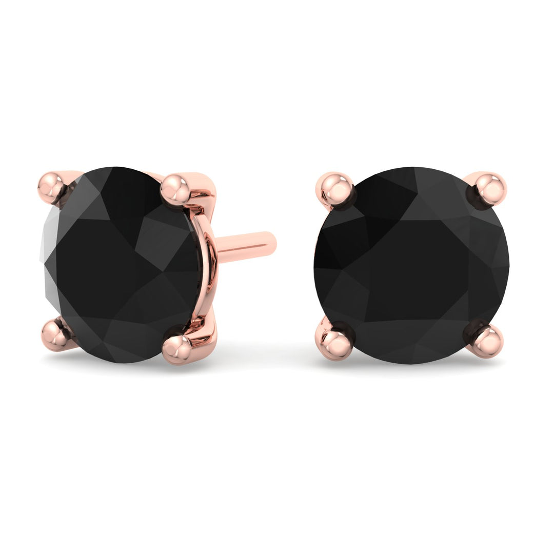 mens-round-black-diamond-studs-in-rose-gold