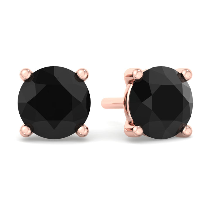 mens-round-black-diamond-studs-in-rose-gold