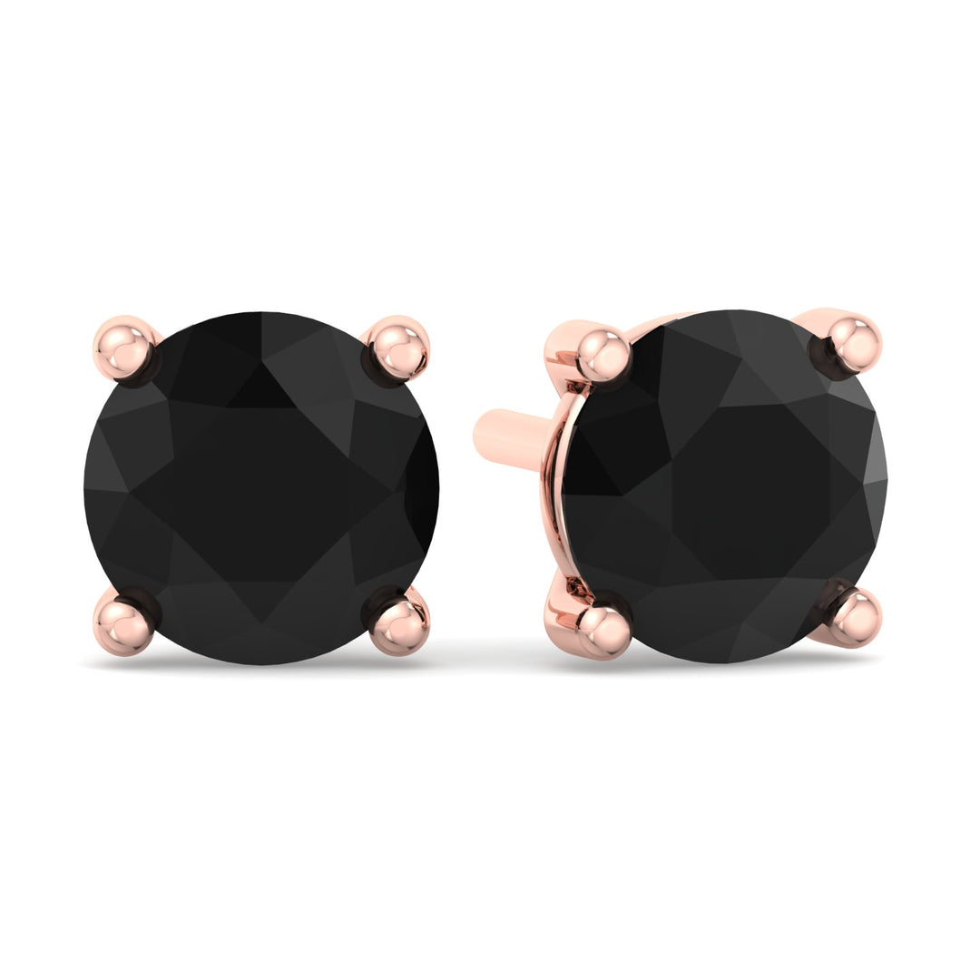 mens-round-black-diamond-studs-in-rose-gold