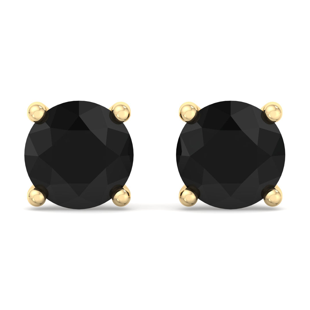 black-diamond-studs-in-yellow-gold