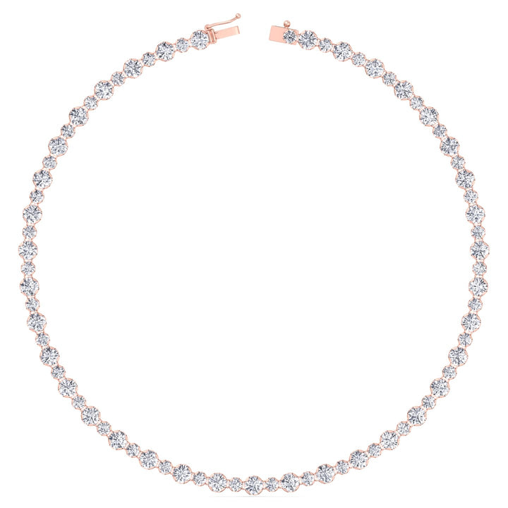 alternating-size-diamond-tennis-necklace-crown-prong-setting-in-solid-rose-gold