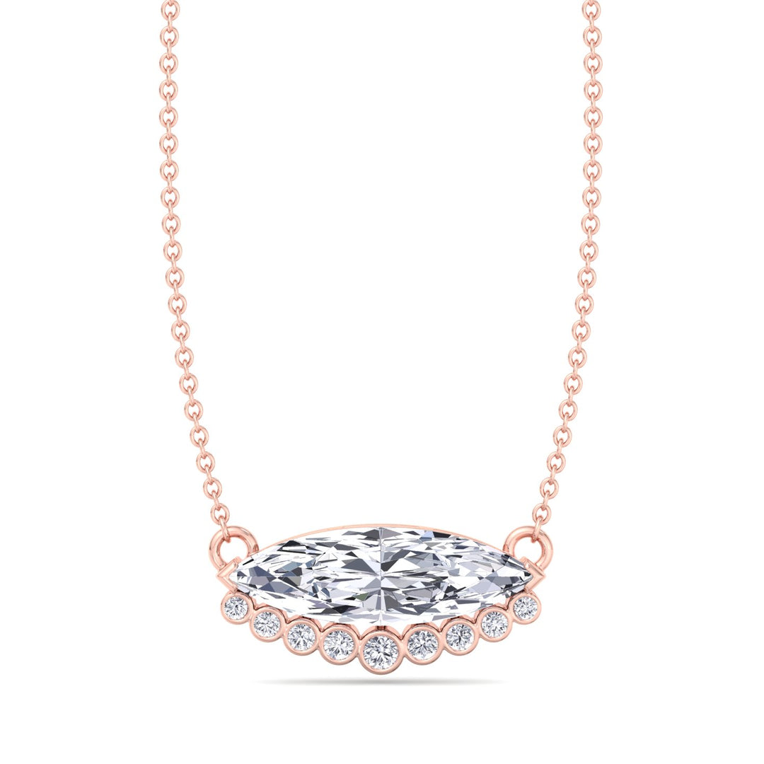 marquise-shape-diamond-pendant-with-bezel-set-round-diamonds-in-rose-gold-with-chain