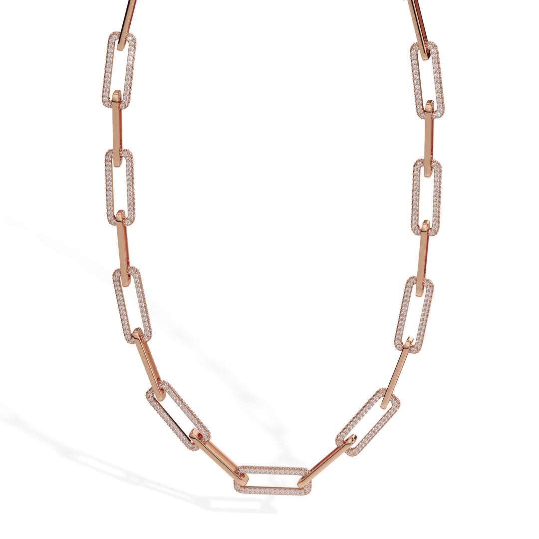 diamond-paperclip-link-necklace-in-solid-rose-gold