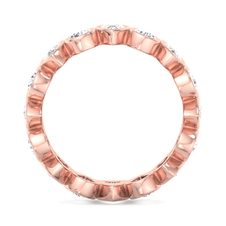 bezel-set-pear-shape-diamond-eternity-band-in-rose-gold