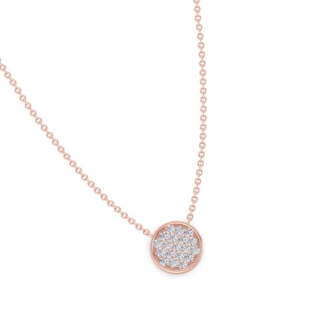 Amanda - 1/3 Carat TW Diamond Circle Pendant Necklace - Gem Jewelers Co