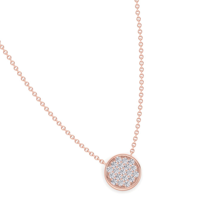 Amanda - 1/3 Carat TW Diamond Circle Pendant Necklace - Gem Jewelers Co