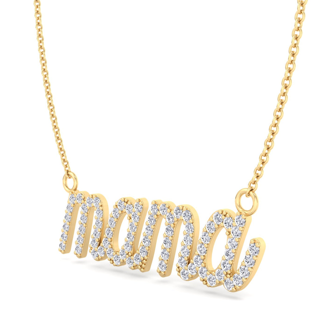 Matera- Mama Diamond and Gold Necklace - Gem Jewelers Co