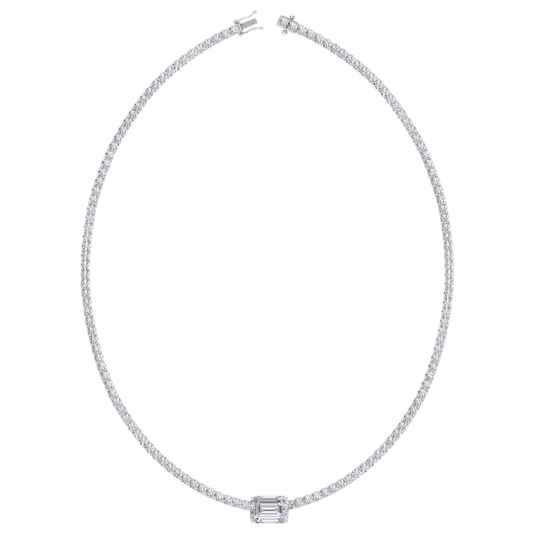 classic-diamond-tennis-necklace-with-emerald-cut-diamond-center-stone-in-14k-white-gold