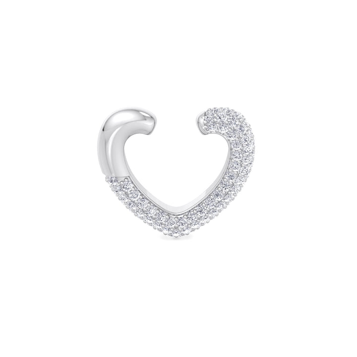 Capraia - 1.17CT T.W Heart Shaped Pave Diamond Ear Cuff - Gem Jewelers Co