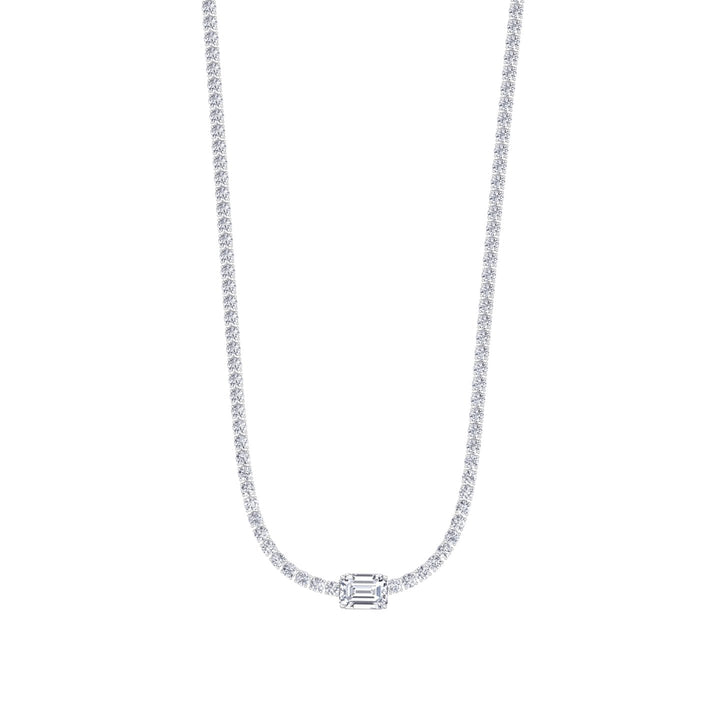 classic-diamond-tennis-necklace-with-emerald-cut-diamond-center-stone-in-18k-white-gold