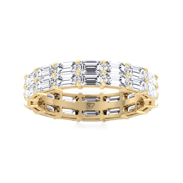 double-row-east-to-west-emerald-cut-diamond-eternity-band-in-solid-yellow-gold