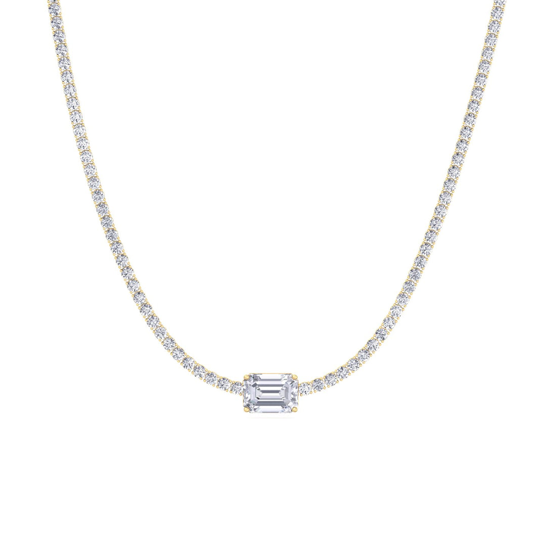 classic-diamond-tennis-necklace-with-emerald-cut-diamond-center-stone-in-solid-yellow-gold