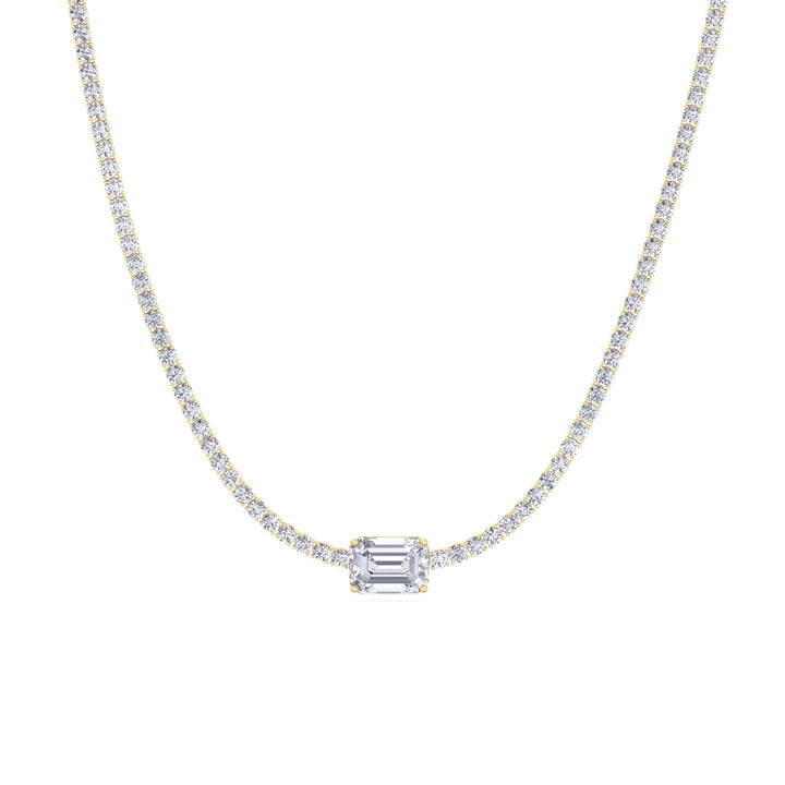classic-diamond-tennis-necklace-with-emerald-cut-diamond-center-stone-in-solid-yellow-gold