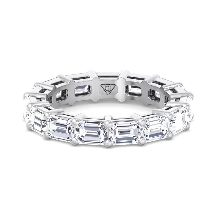 3.50 CT East to West Diamond Eternity Band in Platinum - Gem Jewelers Co