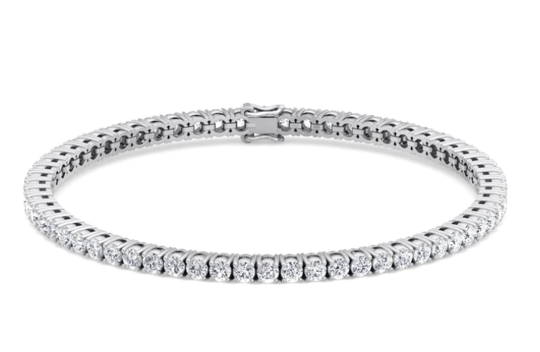 Diamond Tennis Bracelet (15.36 ct Diamonds) in White Gold