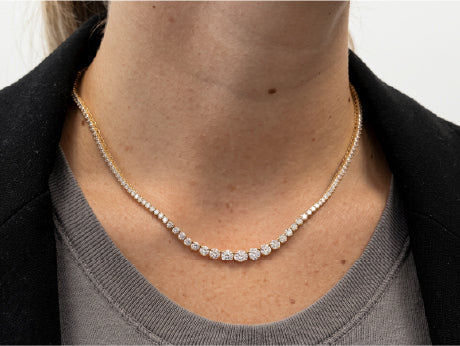 Do All Diamond Tennis Necklace Flip