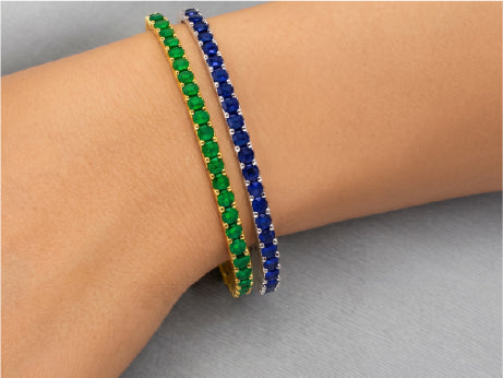 Emerald vs Sapphire Tennis Bracelets