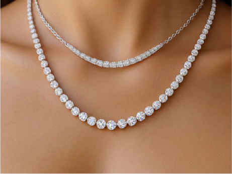 Full or Halfway Tennis Necklace