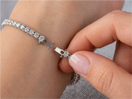 How to Open and Close Your Tennis Necklace and Bracelet Clasp
