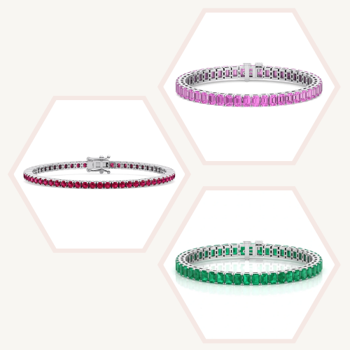 Gemstone Tennis Bracelets