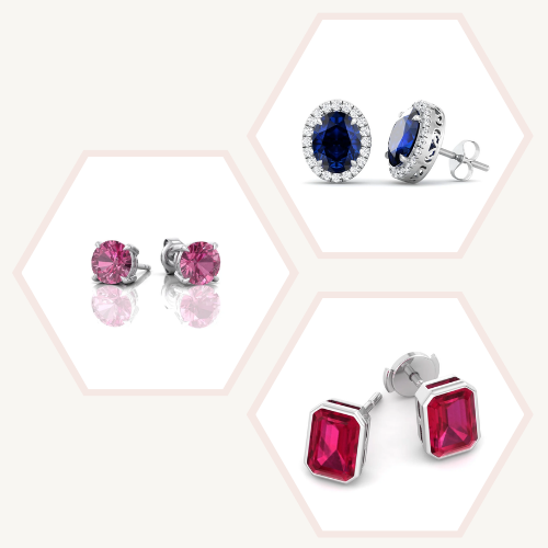 Diamond Gemstone Earrings