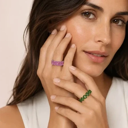 Gemstone Eternity Bands