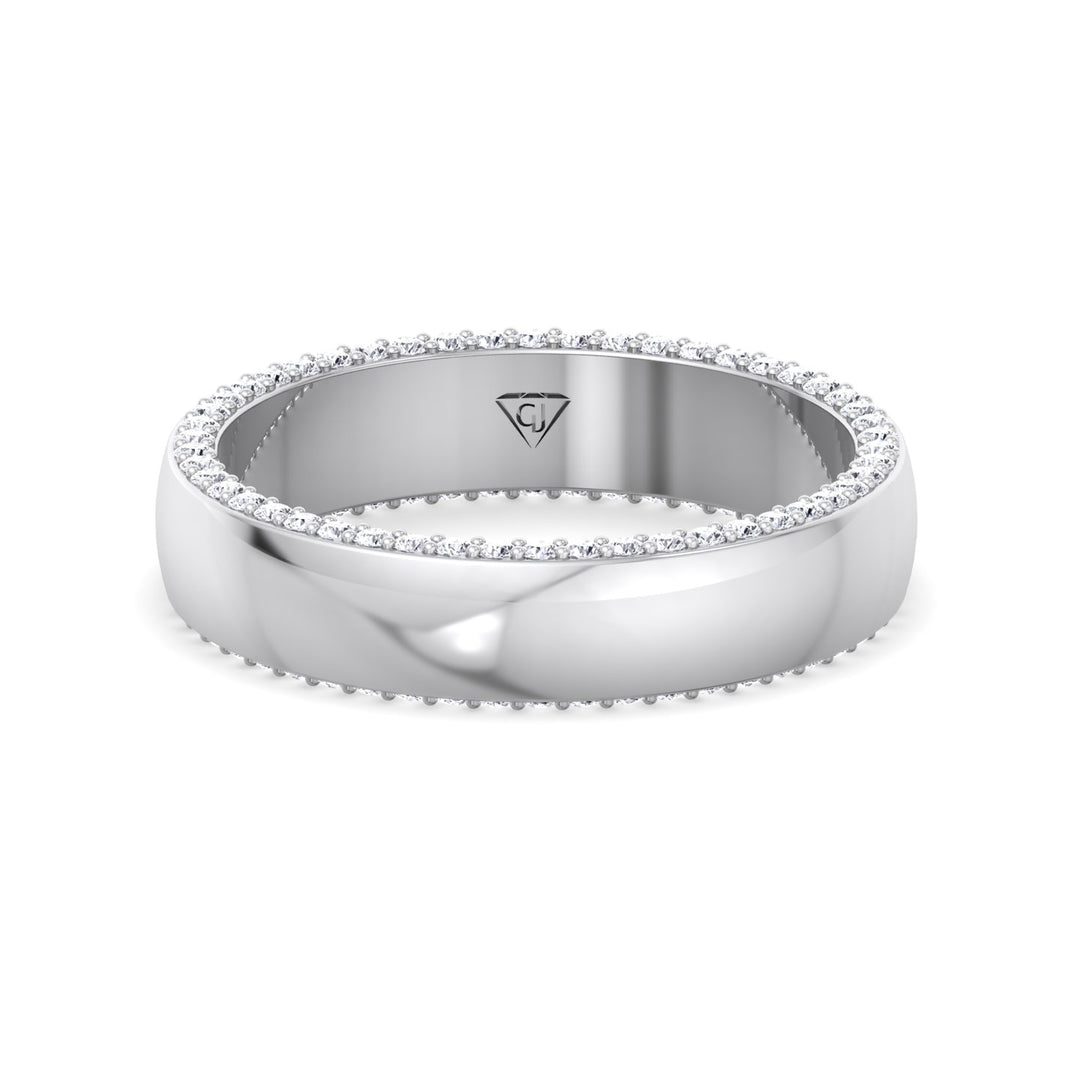 0.52CT Hidden Diamond Band White Gold