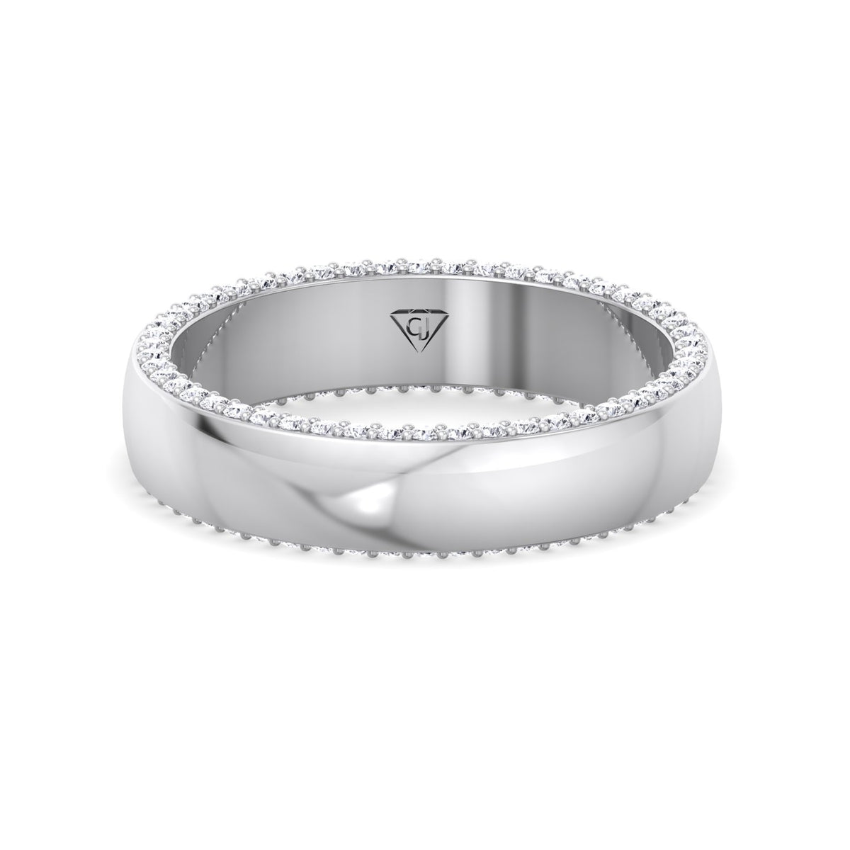0.52CT Hidden Diamond Band White Gold