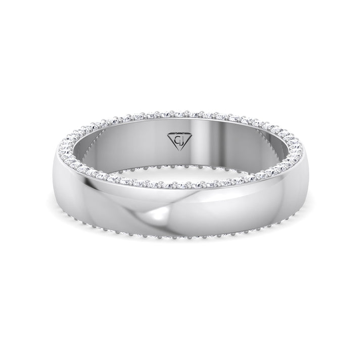 0.52CT Hidden Diamond Band White Gold