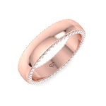 0.52CT Hidden Diamond Halo Band Rose Gold