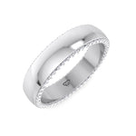 0.52CT Hidden Diamond Halo Band White Gold