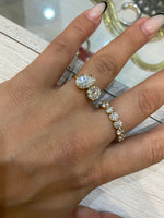 Vienna - Pear & Round Double Diamond Engagement Ring - Gem Jewelers Co