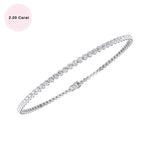 Crown prong tennis bracelet 14K gold 2 Carat