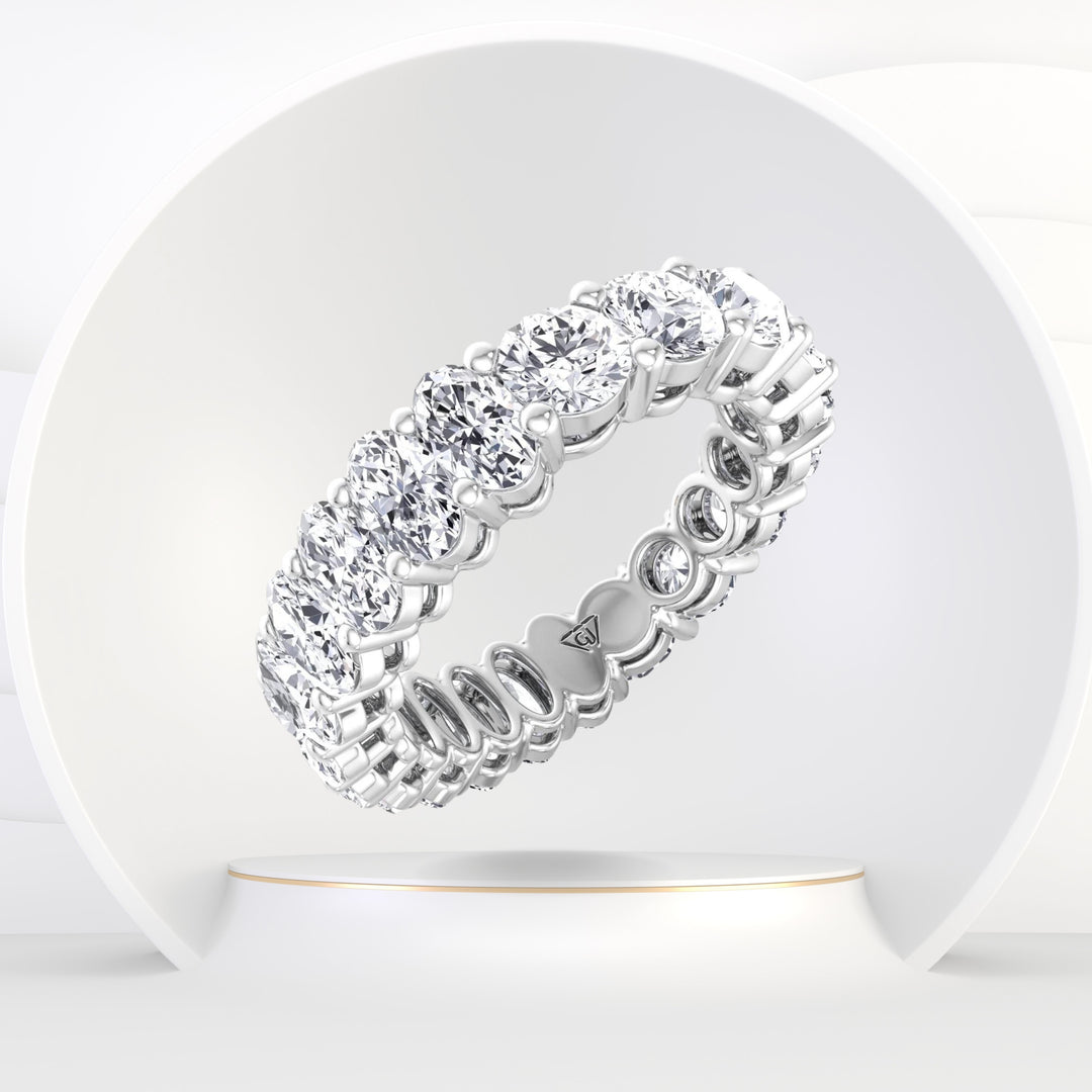 Rondel - Double Shape Natural Diamond Eternity Band (Round & Oval) - Gem Jewelers Co