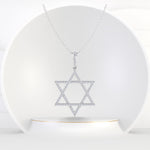 Soleil - Star Of David Pendant Diamond Pendant Necklace - Gem Jewelers Co