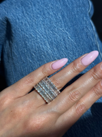 1 Emerald Cut Natural Diamond Eternity Band