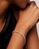 White Natural Diamond Trio Tennis Bracelet