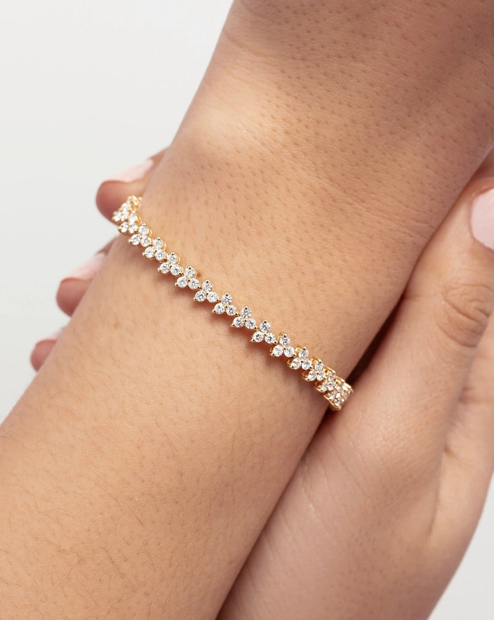 Yellow Natural Diamond Trio Tennis Bracelet