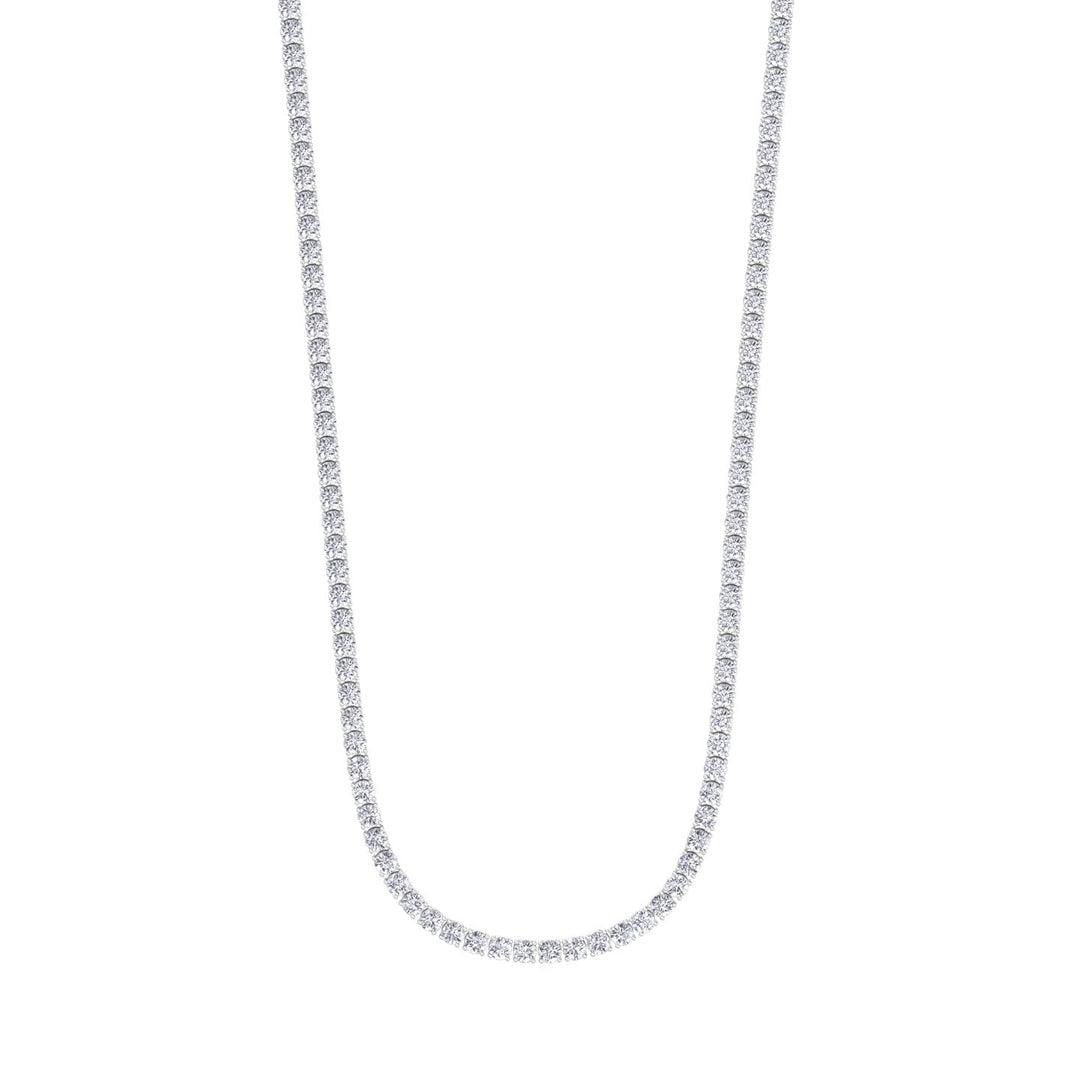 Custom Order - 7.5Ct Lab Diamond tennis necklace White Gold